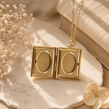 Book Lover Stainless Steel Mini Book Pendant
