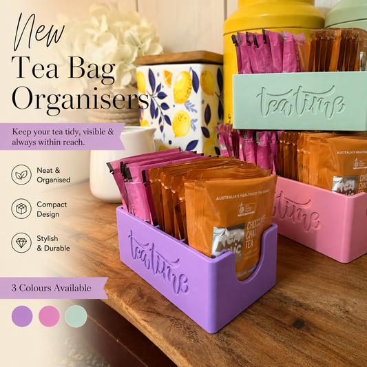 Tea Bag Organiser – 4 Slot Kitchen Tea Storage