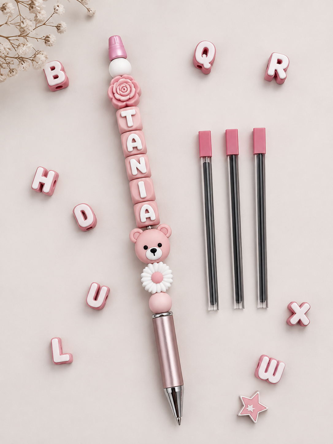 3D Printed Alphabet Bead Set – Craft & Beading Letters