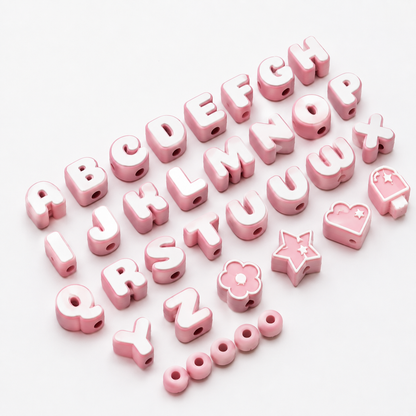 3D Printed Alphabet Bead Set – Craft & Beading Letters