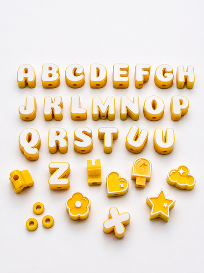 3D Printed Alphabet Bead Set – Craft & Beading Letters