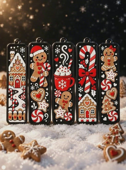 Gingerbread Christmas Bookmarks – Set of 5